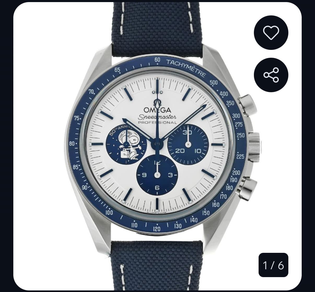 Omega Speedmaster Silver Snoopy Award