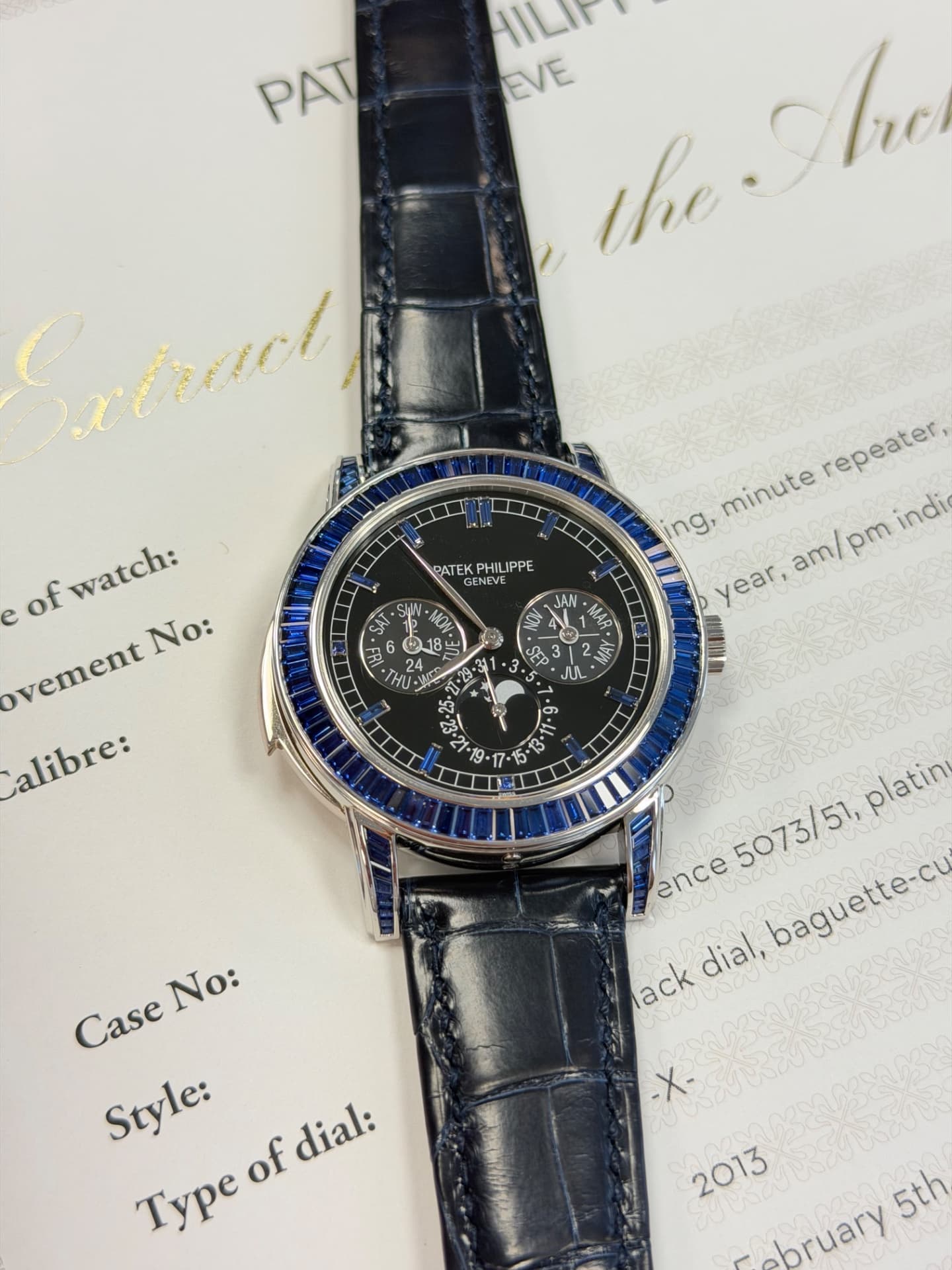 Patek Philippe 5073/51P Sapphire Minute Repeater Perpetual Calendar