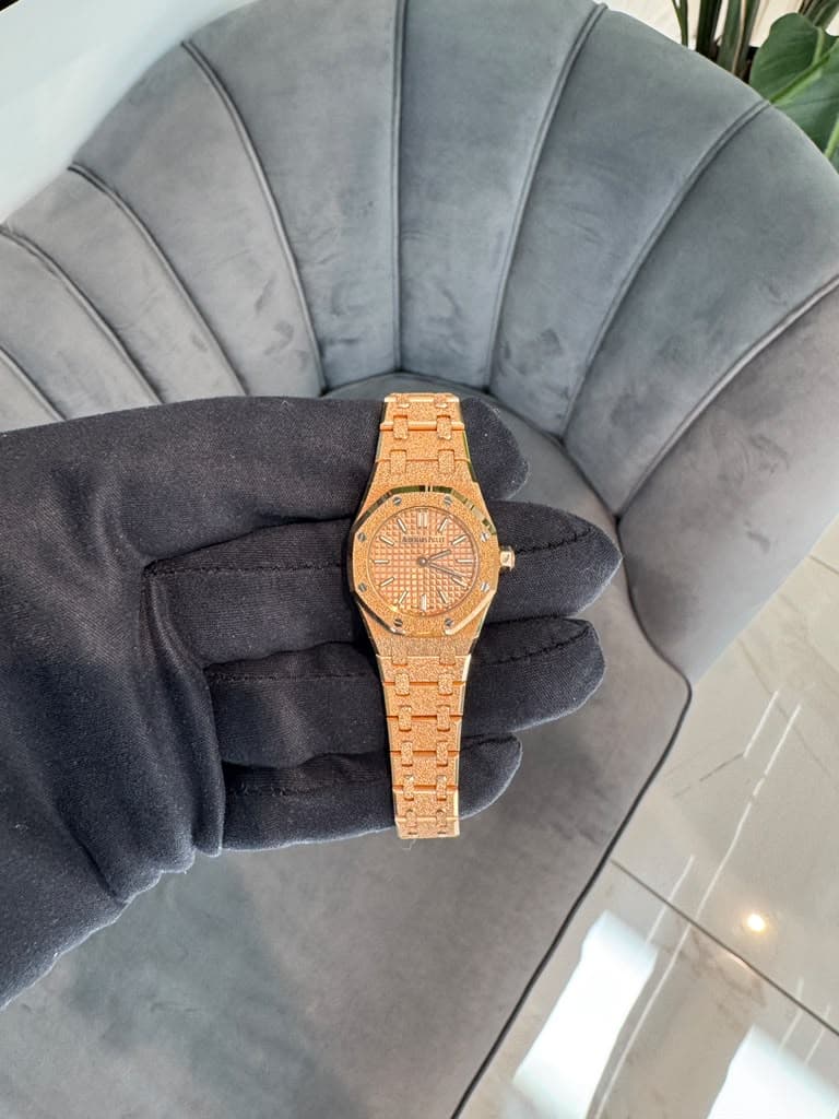 Audemars Piguet Royal Oak Mini Frosted Gold Quartz