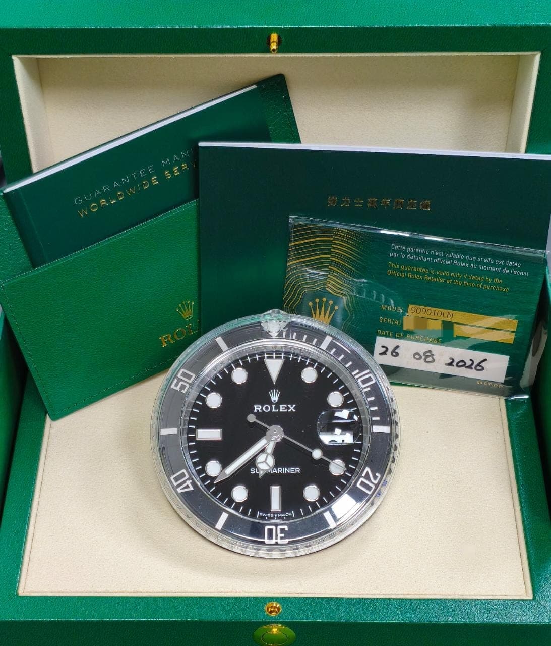 Rolex Submariner Date Desk Clock