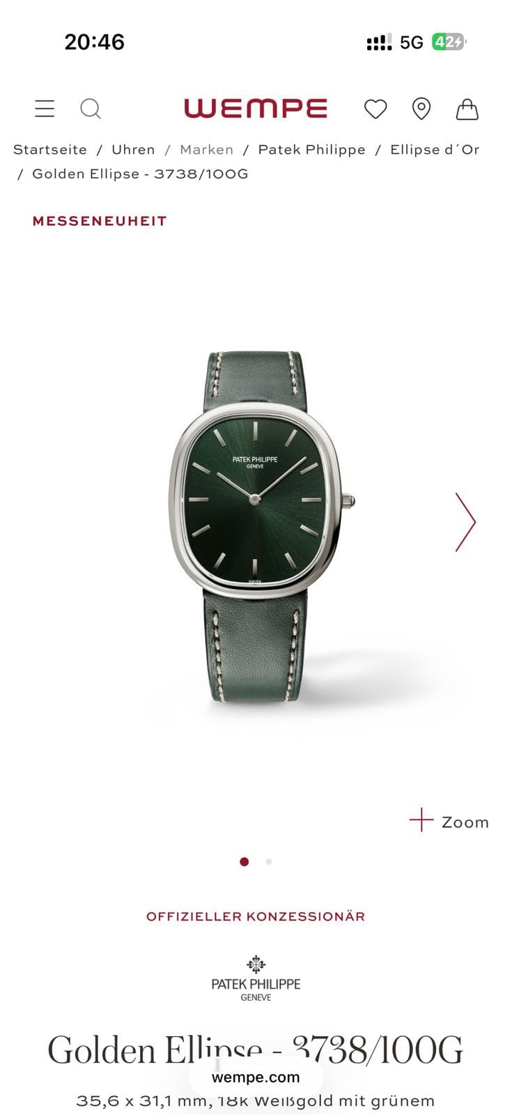 Patek Philippe Golden Ellipse
