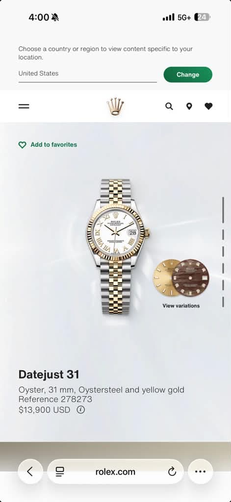 Rolex Datejust 31